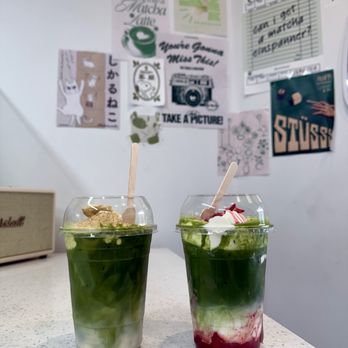 Ceré Tea - Banana pudding and strawberry matchas - Bubble Tea Near Me - Milpitas, California