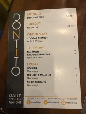 Menu photo 3 Don Tito Arlington, VA