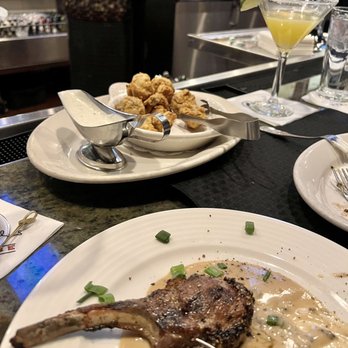 Mickey Mantle's Steakhouse - Fried mushrooms and lamb medallions. November 2021. - Steakhouses Near Me - Oklahoma City, Oklahoma Mickey Mantle's Steakhouse - Fried mushrooms and lamb medallions. November 2021. - Steakhouses Near Me - Oklahoma City, Oklahoma