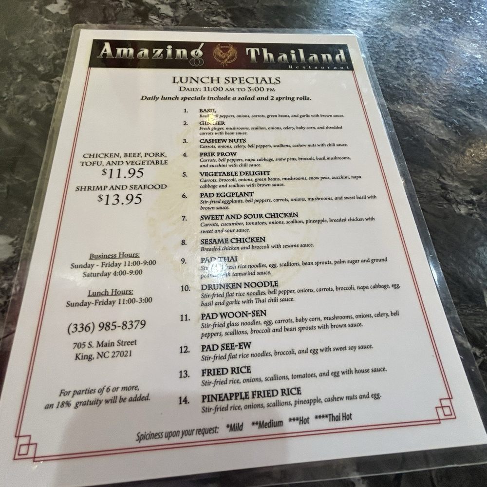 Amazing Thailand - Thai Near Me - King, North Carolina Amazing Thailand - Thai Near Me - King, North Carolina