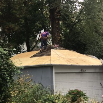 Westchester Roofing - The roof of our garage is being replaced with new plywood and shingles - Roofing Near Me - Briarcliff Manor, New York Westchester Roofing - The roof of our garage is being replaced with new plywood and shingles - Roofing Near Me - Briarcliff Manor, New York