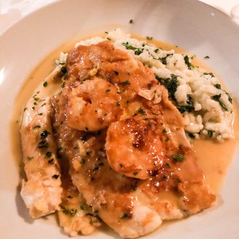 Bistro 44 - Sole with shrimp over spinach risotto - New American Near Me - Northport, New York