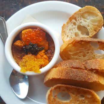 3rd Cousin - Uni Creme Brulee - Needs more crostini but good otherwise - New American Near Me - San Francisco, California