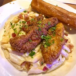 Four Cheese Mac & Cheese with Honey Pepper Chicken Tenders