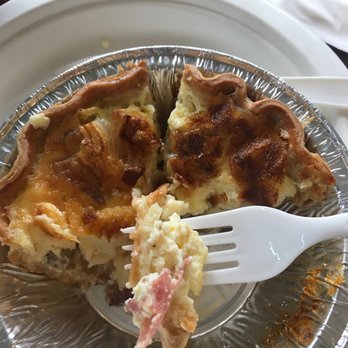 CroBean - Couldn't wait to dig in to this delicious Quiche! Bacon, onion and cheese~ yum yummy! - Coffee & Tea Near Me - Alpine, California CroBean - Couldn't wait to dig in to this delicious Quiche! Bacon, onion and cheese~ yum yummy! - Coffee & Tea Near Me - Alpine, California