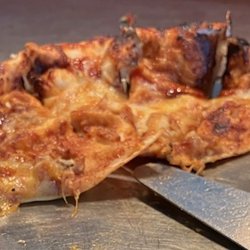 Toppers Brick Oven Pizza & Grill - pizza after 4 hours on the buffet under lamps. Looked gross