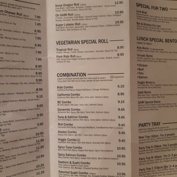 Gami Sushi - Menu - Japanese Near Me - Richmond, British Columbia