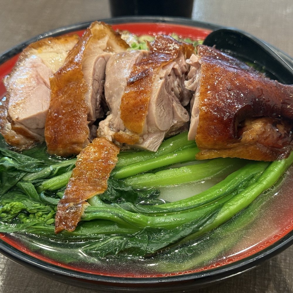 燒鴨髀河粉