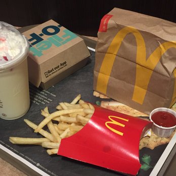 McDonald's - Filet of fish, shake, fries, ketchup lol, taro pie enclosed inside the bag! - Burgers Near Me - Honolulu, Hawaii