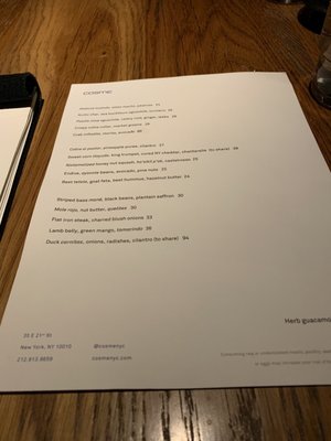 Menu photo 7 Cosme New York, NY