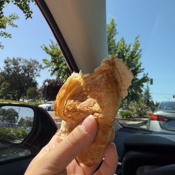 Snappy's Cafe - Half eaten turkey and cheese croissant (way better than starbs) - Coffee & Tea Near Me - Hayward, California
