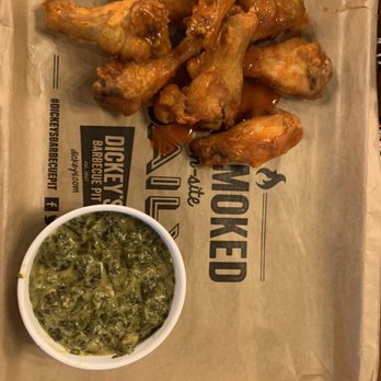 Dickey's Barbecue Pit - a tray of chicken wings and dipping sauce - Barbeque Near Me - Kingsland, Georgia