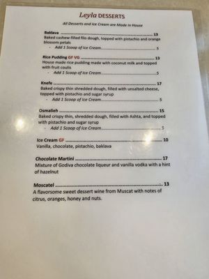 Menu photo 1 Leyla Charleston, SC