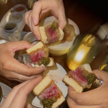 Gui Steakhouse - Wagyu Katsu Sando  - The caviar added the perfect touch of saltiness for a one bite starter - Steakhouses Near Me - New York, New York