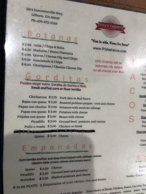 Menu photo 7 Frida’s Taqueria Lilburn, GA Menu photo 7 Frida’s Taqueria Lilburn, GA