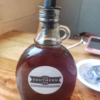 The Southern Cafe - Fancy warmed bottle, but, still just chemicals and high fructose corn syrup. Not real maple syrup. - Southern Near Me - Roselle, Illinois The Southern Cafe - Fancy warmed bottle, but, still just chemicals and high fructose corn syrup. Not real maple syrup. - Southern Near Me - Roselle, Illinois