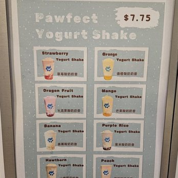 Pawfect Drinks - Yogurt Shake Menu (July 2026) - Bubble Tea Near Me - San Gabriel, California Pawfect Drinks - Yogurt Shake Menu (July 2026) - Bubble Tea Near Me - San Gabriel, California