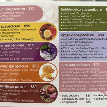 New Nails Spa - Pedicure menu - tbh basic pedicure is good enough - Nail Salons Near Me - Framingham, Massachusetts New Nails Spa - Pedicure menu - tbh basic pedicure is good enough - Nail Salons Near Me - Framingham, Massachusetts