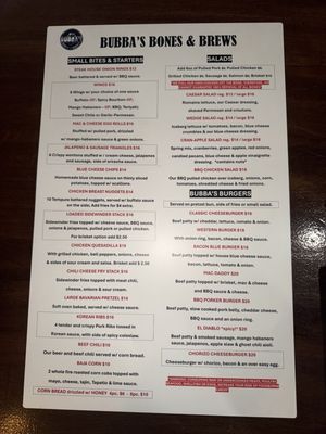 Menu photo 4 Bubba’s Bones & Brews Cathedral City, CA Menu photo 4 Bubba’s Bones & Brews Cathedral City, CA