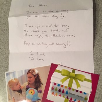 Smile Garden - Just got this in the mail a few weeks after his appointment - a letter, photo, and gift card to Menchies. What great customer service! - Orthodontists Near Me - Emmaus, Pennsylvania Smile Garden - Just got this in the mail a few weeks after his appointment - a letter, photo, and gift card to Menchies. What great customer service! - Orthodontists Near Me - Emmaus, Pennsylvania