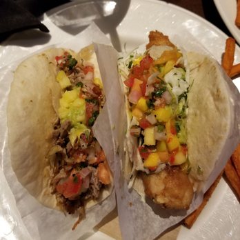 Yard House - Baja fish tacos and al pastor taco - New American Near Me - Austin, Texas Yard House - Baja fish tacos and al pastor taco - New American Near Me - Austin, Texas