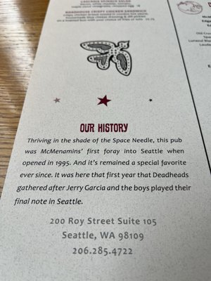 Menu photo 1 McMenamins Queen Anne Seattle, WA Menu photo 1 McMenamins Queen Anne Seattle, WA