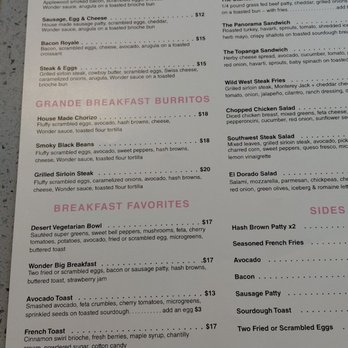 Wonder - This is the menu I wish I would have gotten a better picture - Coffee & Tea Near Me - Palm Desert, California