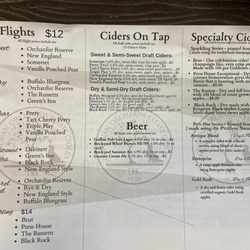 BlackBird Cider Works - Menu June 2025