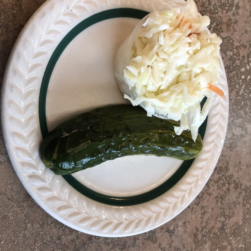 Empire Diner - a pickle and coleslaw on a plate - Diners Near Me - Hicksville, New York Empire Diner - a pickle and coleslaw on a plate - Diners Near Me - Hicksville, New York