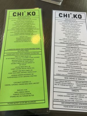 Menu photo 2 Chiko Washington, DC, DC