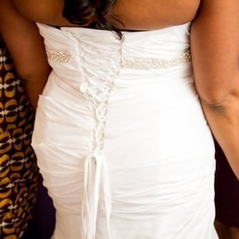 Susan European Dressmaker - Started off as a zipper back with tie. Nina transformed this dress into an amazing corset dress! - Sewing & Alterations Near Me - Long Beach, California Susan European Dressmaker - Started off as a zipper back with tie. Nina transformed this dress into an amazing corset dress! - Sewing & Alterations Near Me - Long Beach, California