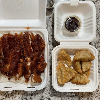 Ichi Teriyaki - Chicken Katsu (no Salad) and Gyoza - Japanese Near Me - Lynnwood, Washington