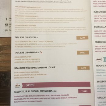 Allabona Pisa - Menu - Tuscan Near Me - Pisa, PI
