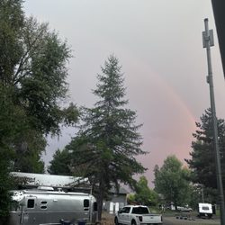 Whitefish RV Park - A rainbow seen from our site