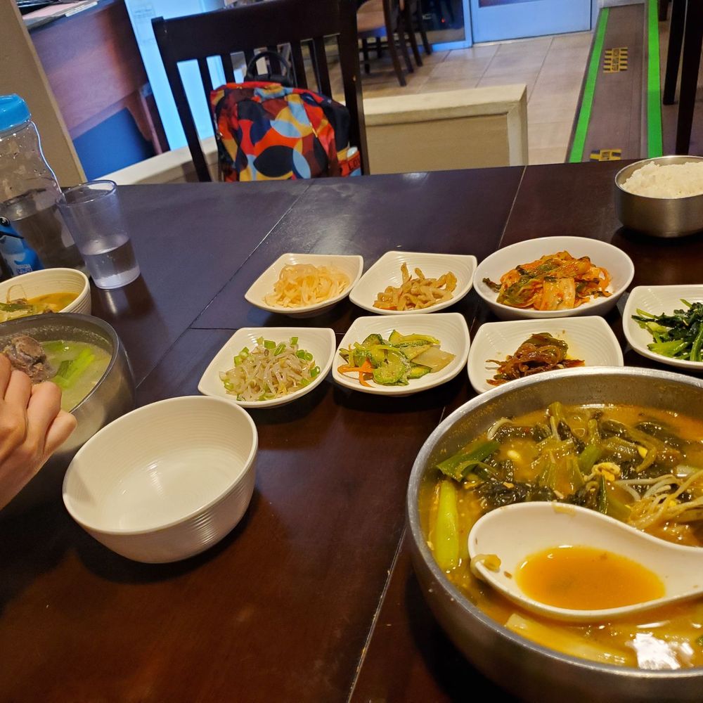 a table full of asian food a table full of asian food