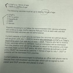 Growing Up Pediatrics - The letter they gave me at my last appmt