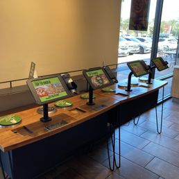 Kiosks to order from inside. Kiosks to order from inside.