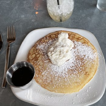 Field & Tides - Pancake with Whipped Creme Butter - Southern Near Me - Houston, Texas Field & Tides - Pancake with Whipped Creme Butter - Southern Near Me - Houston, Texas