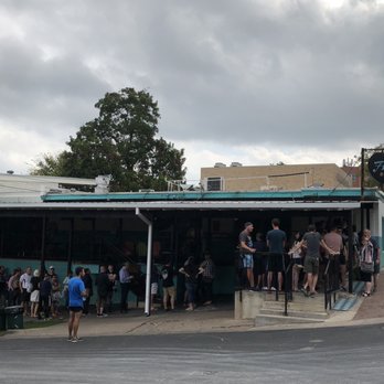 Franklin Barbecue - Outside showing some of line - Barbeque Near Me - Austin, Texas