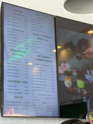 Menu photo 1 Binge Coffee House Berkeley, CA