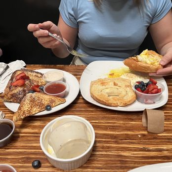 Lulu's - French Toast Croissant & 2 Eggs, any Way* - New American Near Me - Richmond, Virginia Lulu's - French Toast Croissant & 2 Eggs, any Way* - New American Near Me - Richmond, Virginia