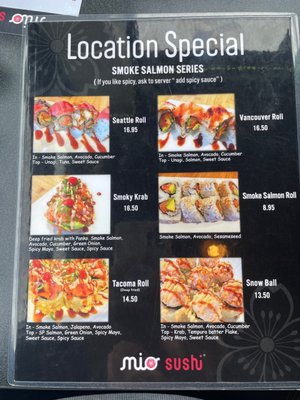 Menu photo 7 Mio Sushi Camas, WA Menu photo 7 Mio Sushi Camas, WA