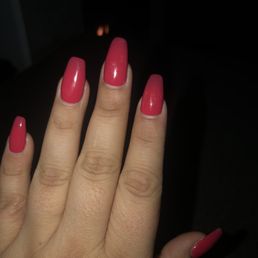 Gel polish coffin nails