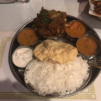 Priya Indian Cuisine - Lamb Kadai Thali - Indian Near Me - Redding, California Priya Indian Cuisine - Lamb Kadai Thali - Indian Near Me - Redding, California