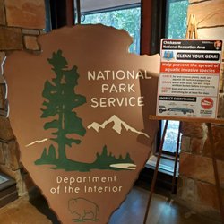 Travertine Nature Center - Giant NPS sign