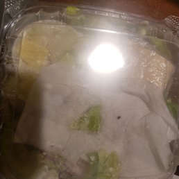Greek salad with a bug in it