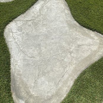 Mendoza Concrete - Close up of the stepping stones. He used a stamp to get the textured, earthy look so each one looks unique and organic - Masonry/Concrete Near Me Mendoza Concrete - Close up of the stepping stones. He used a stamp to get the textured, earthy look so each one looks unique and organic - Masonry/Concrete Near Me