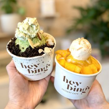 Heybings - Matcha romance + mango paradise - Desserts Near Me - Costa Mesa, California Heybings - Matcha romance + mango paradise - Desserts Near Me - Costa Mesa, California