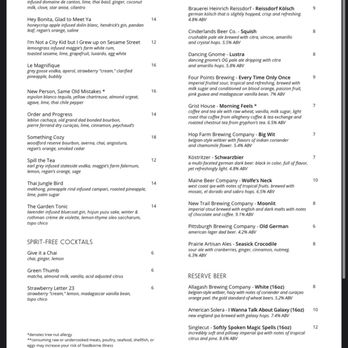 Pusadee's Garden - Drink menu - Thai Near Me - Pittsburgh, Pennsylvania