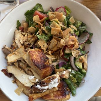 Ammatoli - Salad with Chicken Shawarma. - Mediterranean Near Me - Long Beach, California